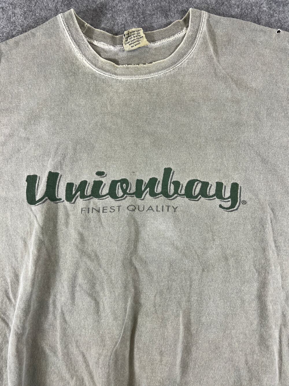 Vintage 90s Unionbay Shirt Mens XL Green Heavyweight Crewneck Basic Tee USA